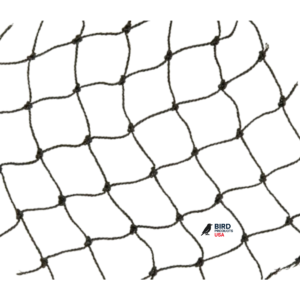 Close-up of Bird Netting 2 Inch HDPE 100x100 black mesh pattern