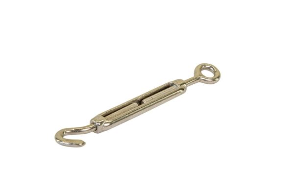 DePalma's 4.7-inch galvanized steel small turnbuckles for precise tensioning in bird netting installations.