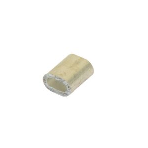 DePalma's aluminum ferrules for 3/32 inch (2.5mm) cable wires, ideal for bird control system installations, pack of 100.