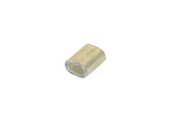 DePalma's 1/16 inch (2mm) aluminum ferrules for cable wire terminations in bird control systems, pack of 100.